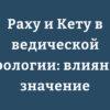 Иллюстрация натальной карты с положением Раху и Кету