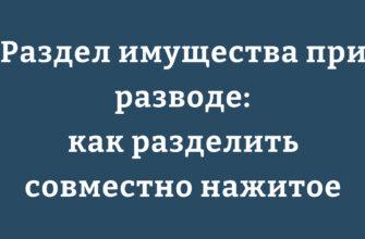 Раздел совместно нажитого имущества супругов при разводе через суд