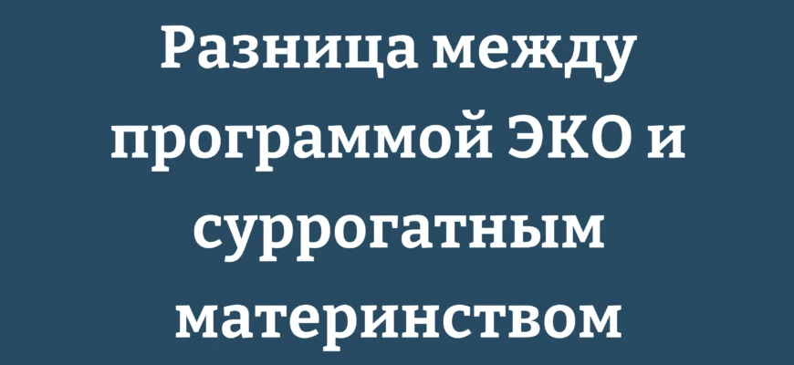 Разница между программой ЭКО и суррогатным материнством