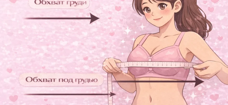 Как измерить обхват под грудью и обхват груди для определения размера бюстгальтера