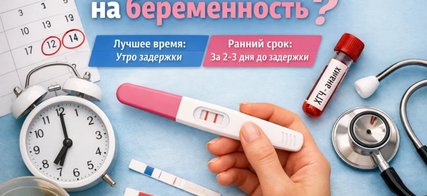 когда делать тест на беременность, утро задержки, хгч анализ