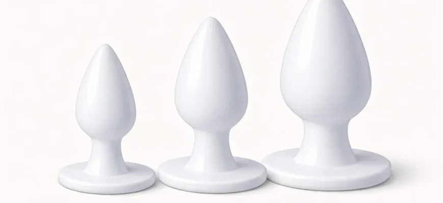 Силиконовая анальная пробка размера S для новичков с безопасным ограничителем