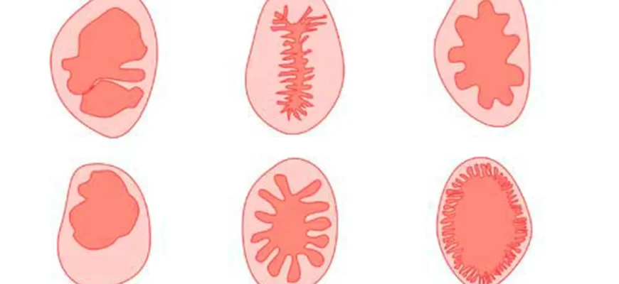 Четыре типа девственной плевы: кольцевидная, полулунная, сетчатая и лопастная - диаграмма анатомического разнообразия