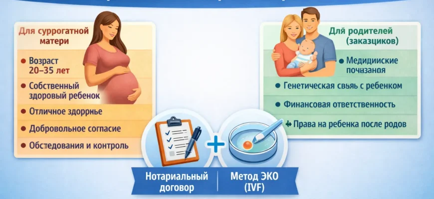Условия суррогатного материнства для родителей и суррогатной матери
