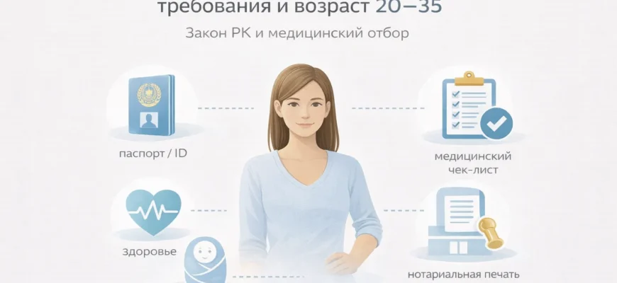 Требования к суррогатной матери в Казахстане: возраст 20–35, медицинский отбор и документы