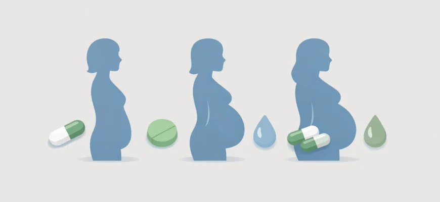 Иллюстрация: витамины для беременных по триместрам и этапам беременности