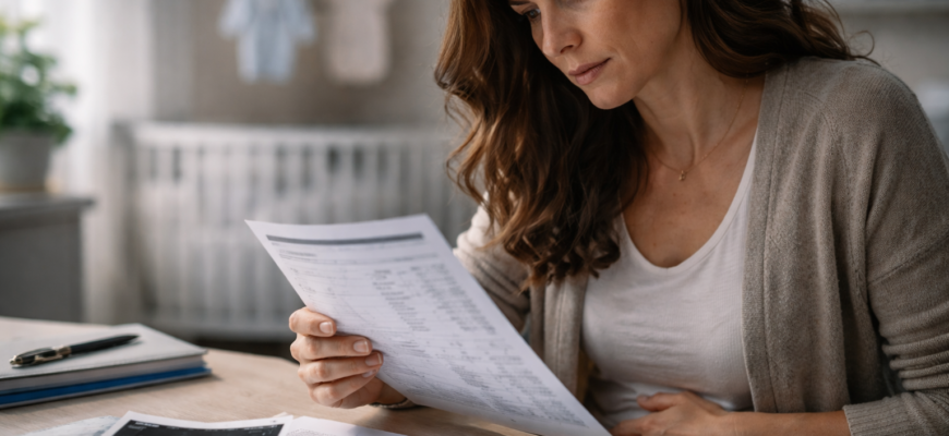 женщина 40 лет изучает медицинские анализы планирование беременности после 40