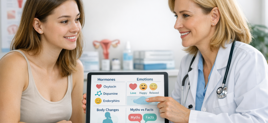 изменения тела и гормонов женщины после первого полового акта объясняет врач гинеколог