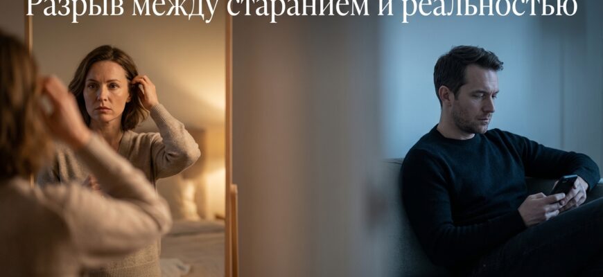 Женщина смотрит в зеркало и задается вопросом, почему мужчина её не хочет - разбор мужского возбуждения без мифов