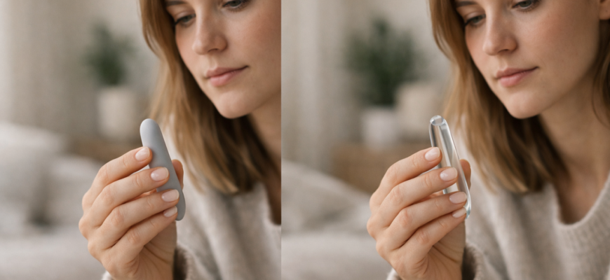 Дилдо без вибрации из силикона и стекла — контроль глубины, ритма и реалистичных ощущений