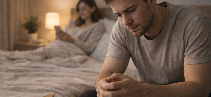 мужчина сомневается в размере и хочет понять достаточно ли для женщины