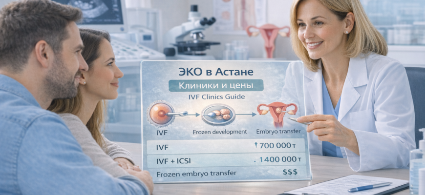 ЭКО в Астане — врач репродуктолог консультирует пару о программах ЭКО и ценах