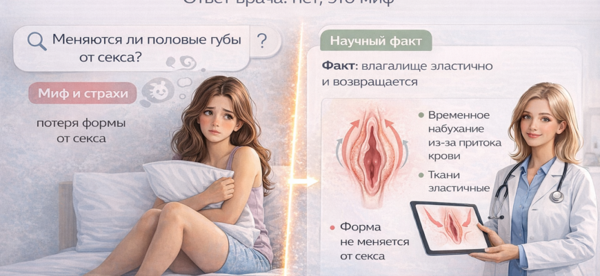 Меняются ли половые губы от секса или мастурбации — медицинская инфографика о временном набухании тканей
