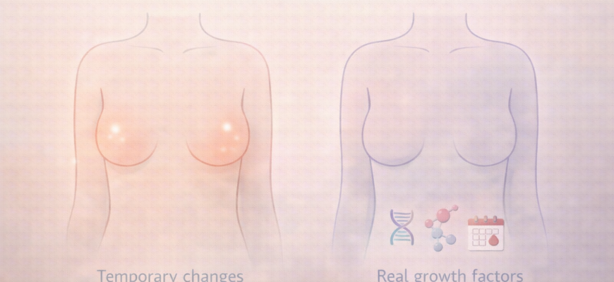 увеличивается ли грудь после первого секса миф и факты схема