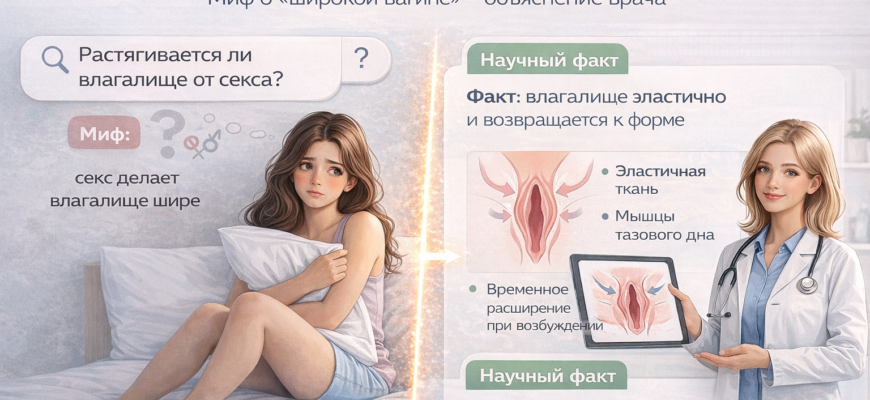 Растягивается ли влагалище от секса — медицинское объяснение мифа о широкой вагине после первого раза