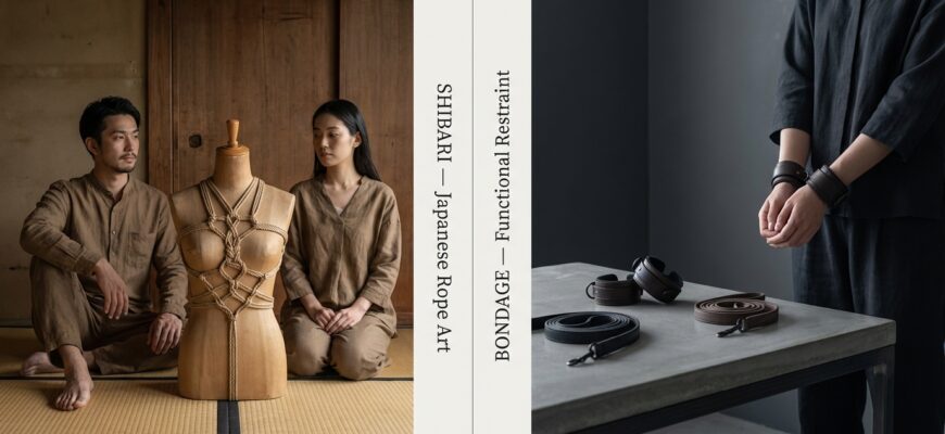 Чем отличается шибари от бондажа — визуальное сравнение веревочной техники и фиксации